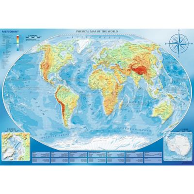 Image showing  4,000 pc. Large Physical Map of the World Jigsaw Puzzle