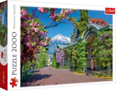 Trefl 2,000 pc. Merano Italy Landscape Jigsaw Puzzle, Showcases Italy with Mountains