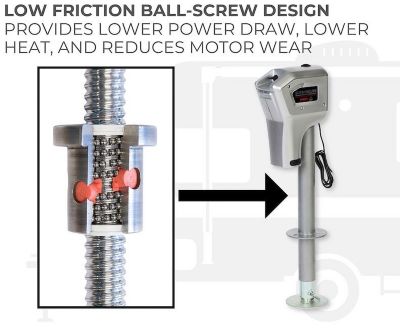 Image showing 6 th HUSKY Electric Super Brute 5,000 lb. Trailer Tongue Jack, with Remote, 82022