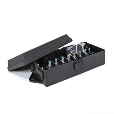 HUSKY Circuit Breaker Attaches 7 Wires, 5 Open Rubber Grommets/5 Closed Rubber Grommets/2 Screws/3 Strain-Relief Clamps, Nylon