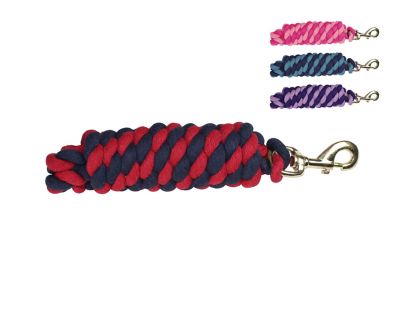 Derby Originals 10 ft. Cotton Dual-Color Lead Rope with Brass Bolt Snap