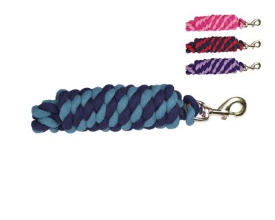 Derby Originals 10 ft. Cotton Dual-Color Lead Rope with Brass Bolt Snap