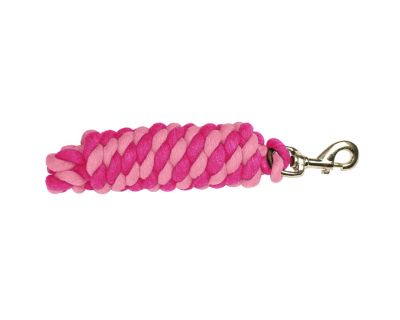 Image showing  10 ft. Dual-Color Cotton Lead Rope with Brass Bolt Snap