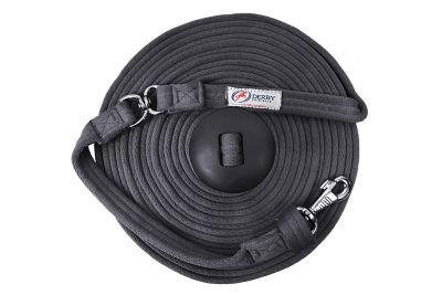 Image showing  24 ft. Flat Soft-Grip Cotton Swivel Lunge Line with Rubber Stopper