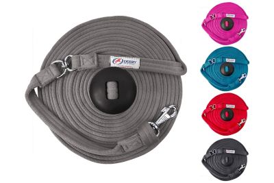 Derby Originals 24 ft. Flat Soft-Grip Cotton Swivel Lunge Line with Rubber Stopper