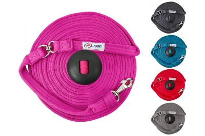 Derby Originals 24 ft. Flat Soft-Grip Cotton Swivel Lunge Line with Rubber Stopper