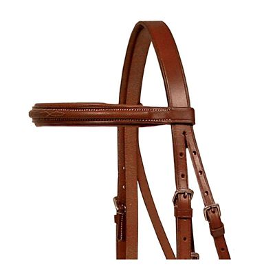 Image showing  Padded Fancy-Stitched Bridle with Laced Reins
