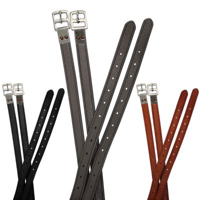 Image showing 0 th Paris Tack Super Soft Triple Layer Riveted English Stirrup Leathers, 1 in.