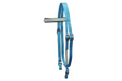 Image showing  Nylon Western Browband Headstall with Overlay