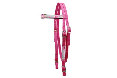 Image showing  Nylon Western Browband Headstall with Overlay