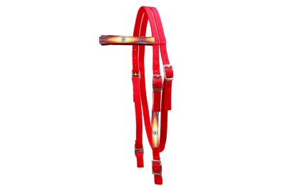 Image showing  Nylon Western Browband Headstall with Overlay