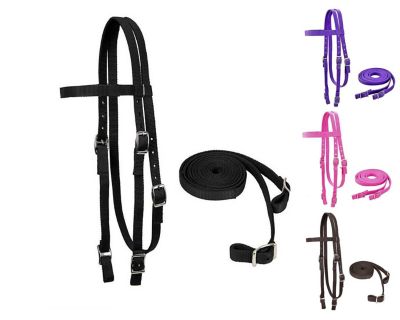 Tahoe Tack Nylon Double-Layer Headstall with Reins