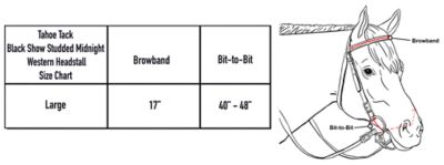Image showing  Hand-Tooled Spotted Browband Headstall with Split Reins, Midnight Black