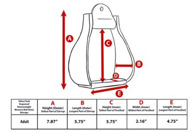 Image showing  Adult Engraved Heavyweight Western Bell Show Stirrups
