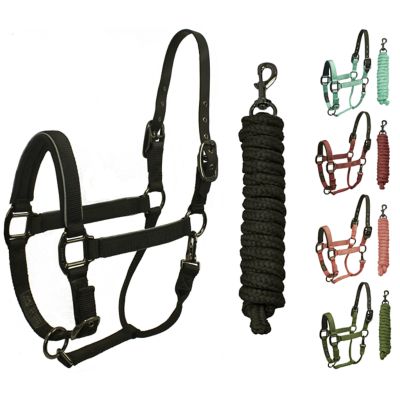 Derby Originals Blackout Breakaway Reflective Safety Horse Halter with Lead