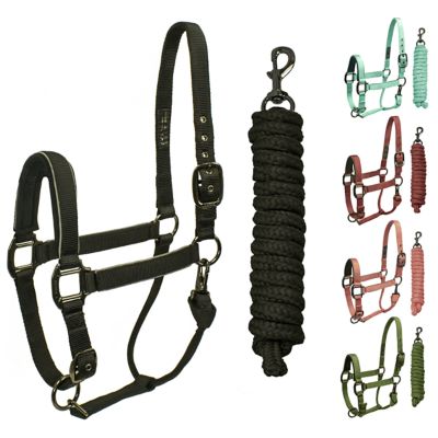 Image showing  Blackout Stable Reflective Safety Horse Halter with Lead