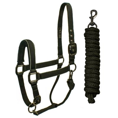 Image showing  Blackout Stable Reflective Safety Horse Halter with Lead