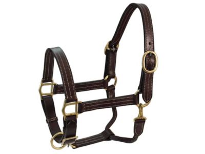 Derby Originals Leather Coventry Triple-Stitched Adjustable Horse Halter