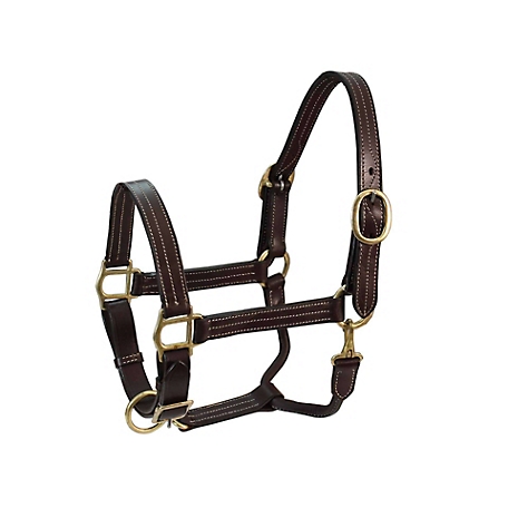Derby Originals Leather Coventry Triple-Stitched Adjustable Horse Halter