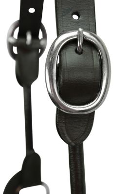 Image showing 5 th Derby Originals Rolled Leather Round Cow Show Halter with Lead