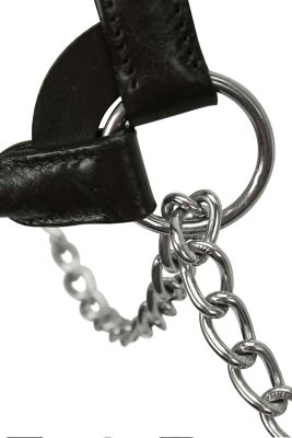Image showing 6 th Derby Originals Rolled Leather Round Cow Show Halter with Lead