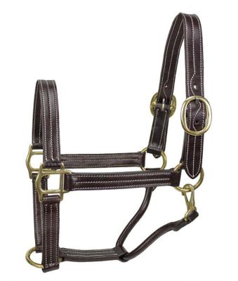 Derby Originals Leather Bristol Triple-Stitched Track Horse Halter