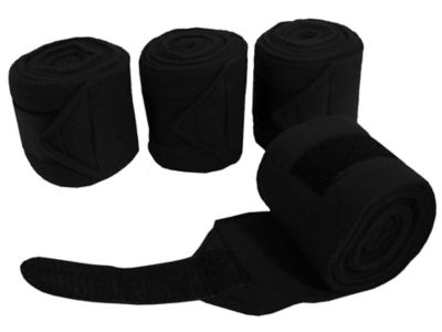 Image showing  Horse Polo Leg Wraps, Black, 4 pc.