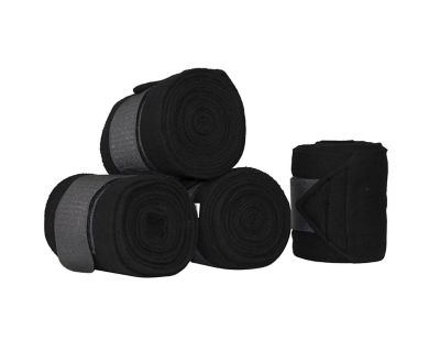 Image showing  Horse Polo Leg Wraps, Black, 4 pc.