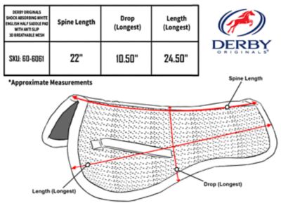 Image showing  Derby Anti-Slip 3-D Shock Absorber Half Saddle Pad
