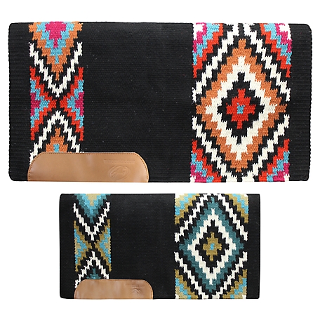 Tahoe Tack Maisie New Zealand Wool Western Saddle Blanket, 34 in. x 36 in.