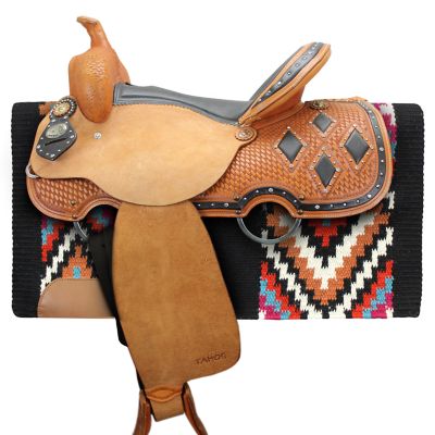 Image showing  Maisie New Zealand Wool Western Saddle Blanket, 34 in. x 36 in.