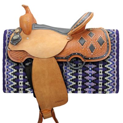 Image showing  Reya New Zealand Wool Western Saddle Blanket, 34 in. x 38 in.