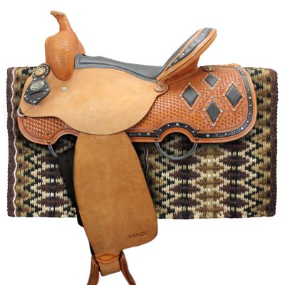 Image showing  Reya New Zealand Wool Western Saddle Blanket, 34 in. x 38 in.