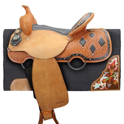 Image showing  Kaye Arrow New Zealand Wool Western Saddle Blanket, 34 in. x 36 in.