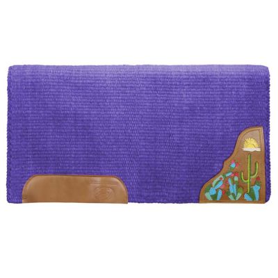 Tahoe Tack Zara Cactus New Zealand Wool Western Saddle Blanket, 34 in. x 36 in.