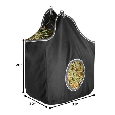 Image showing  2-3 Flake D-Ring Canvas Hay Bag, Large