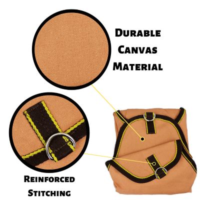 Image showing  2-3 Flake D-Ring Canvas Hay Bag, Large