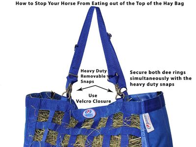 Image showing  2-3 Flake Superior Slow Feeder Horse Hay Bag with Super Tough Bottom