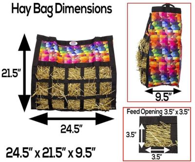 Image showing  2-3 Flake Drawstring Scratchless No Hardware Top Load Horse Hay Bag