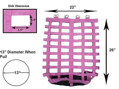 Image showing  2-3 Flake Go Around Slow Feed Horse Hay Bag, Pink