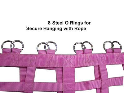 Image showing  2-3 Flake Go Around Slow Feed Horse Hay Bag, Pink