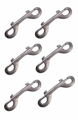 Derby Originals Double Ended Bolt Snaps, Nickel Plated, 6-Pack