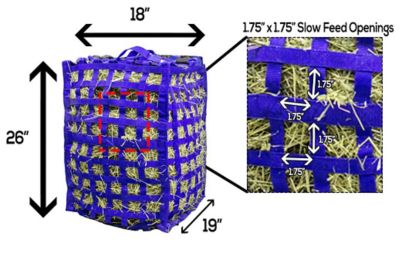 Image showing  7-8 Flake Natural Grazer Slow Feeder Horse Hay Bag with Super Tough Bottom