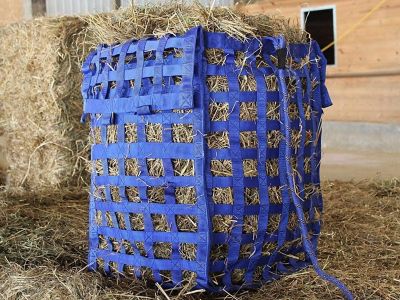 Image showing  7-8 Flake Natural Grazer Slow Feeder Horse Hay Bag with Super Tough Bottom