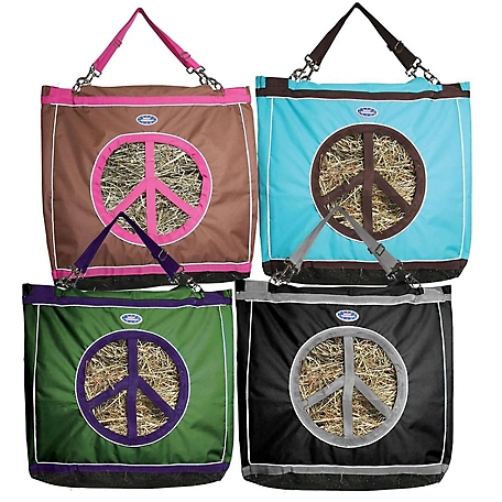 Derby Originals 4-5 Flake Reflective Top Load Hay Bags with Peace Sign Opening