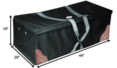 Image showing  600D Nylon Bale Bag with Grommets and Hand-Tooled Basketweave Leather Accents, Large