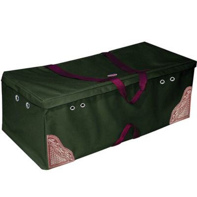 Derby Originals 600D Nylon Bale Bag with Grommets and Hand-Tooled Basketweave Leather Accents, Large