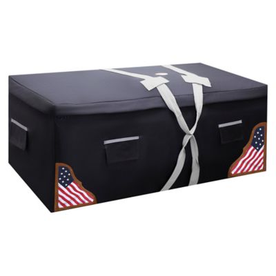 Image showing  1200D Extra-Large Nylon Bale Bag with Ventilation Windows and Hand-Tooled Cactus Leather Accents