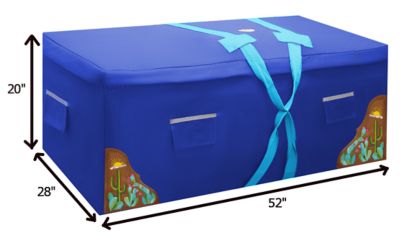 Image showing  1200D Extra-Large Nylon Bale Bag with Ventilation Windows and Hand-Tooled Cactus Leather Accents