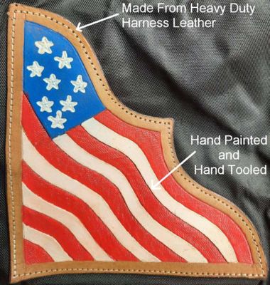 Image showing  1200D Extra-Large Nylon Bale Bag with Ventilation Windows and Hand-Tooled Cactus Leather Accents